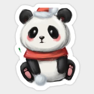 Cute Panda Drawing Sticker